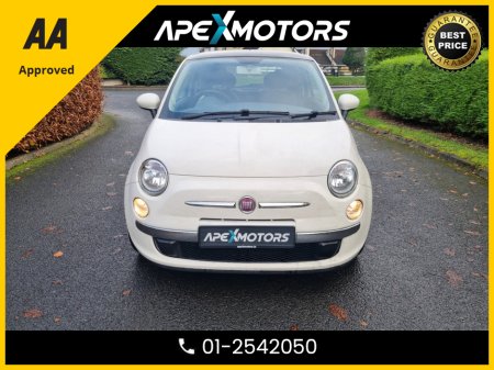 2014 Fiat 500 1.2 LOUNGE with  * PANOROMATIC SUNROOF * FINANCE ARRANGED * NEW NCT NOV-26 * LOW LOW MILES * IMMACULATE * 5-STAMPS SERVICE HISTORY * AA APPROVED * 101 SAFETY CHECKLIST * TOP-SPEC * 2-KEYS * LOW TAX €7,449