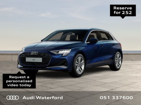 2026 Audi A3 Sportback 30 TFSI SE from €392 per month