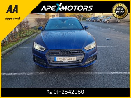 2017 Audi A5 Sportback FINANCE ARRANGED * S-LINE TDI SPORTBACK * TOP-SPEC * NEW NCT NOV-27 * IMMACULATE * AA APPROVED * 101 SAFETY CHECKLIST * HEATED SEATS * COLOUR REVERSE CAMERA * LOW DIESEL MILES * CRUISE CONTROL €24,949