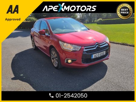 2014 Citroen DS4 FINANCE ARRANGED * 1.6 HDI 115 DSTYLE 5DR * AA APPROVED * 101 SAFETY CHECKLIST * IMMACULATE * COLOUR REVERSE CAMERA * TOP-SPEC 5DR HATCH * LOW LOW MILES * ADAPTIVE CRUISE * SPOTLESS 01-2542050 €6,949