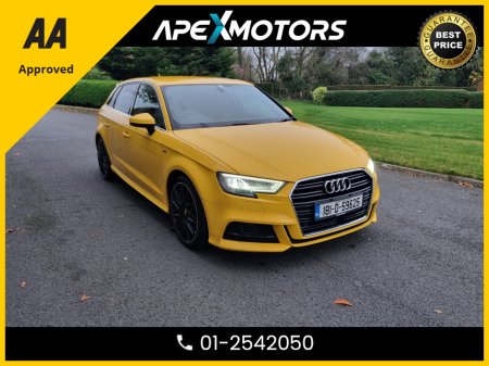 2018 Audi A3 FINANCE ARRANGED * LOW LOW Kms  * 1.4 S-LINE * AUTOMATIC (DSG) * LEATHER INTERIOR * COLOUR REVERSE CAMERA * AA APPROVED  * 101 SAFETY CHECKLIST * 12-MONTH ROADSIDE ASSIST  * IMMACULATE * TOP-SPEC