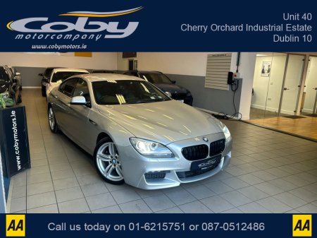 2013 BMW 6 Series 3.0 6 SERIES M SPORT GRAN COUPE 4DR AUTO.New NCT, Alloy Wheels, Cruise Control, Full Leather, Dual Climate Control, Sat Nav, BT, Full Electrics, Parking Sensors, Heated Seats, MFSW, Handsfree  & more.