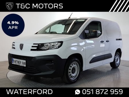 2025 Peugeot Partner Demo Model - *Price Inc VAT* PARTNER PRO PLUS 1.5 HDI 100 - 1,000KG, Remainder of 5 year warranty €25,995