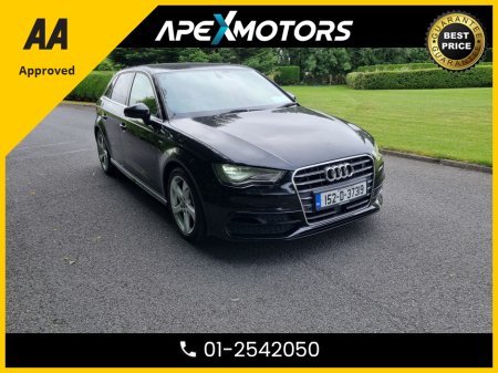 2015 Audi A3 FINANCE ARRANGED * S-LINE * TOP-SPEC * LEATHER INTERIOR * NCT NOV-26 * STAMPED SERVICE HISTORY * AA APPROVED * 101 SAFETY CHECKLIST * AUTOMATIC (DSG) * IMMACULATE * HEATED SEATS * COLOUR REVERSE CAMER