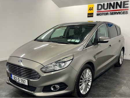 2016 Ford S-Max **TITANIUM SPORT**PAN ROOF**FULL LEATHER**AUTO**HEATED SEATS AND STEERING WHEEL**REVERSE CAMERA**2.0TDCI 180PS**AMAZING SPEC*NCT 10/26*12 MONTH WARRANTY*FINANCE AVAILABLE €17,949