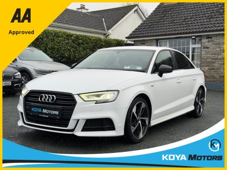 2019 Audi A3 1.0 30 TFSI LIMOUSINE 116HP S LINE BLACK EDITION // IRISH CAR FROM NEW // FULL AUDI MAIN DEALER HISTORY // FACTORY BLACK EDITION // FLAT BOTTOM STEERING WHEEL // UPGRADED AUDI SPORT ALLOYS €21,950