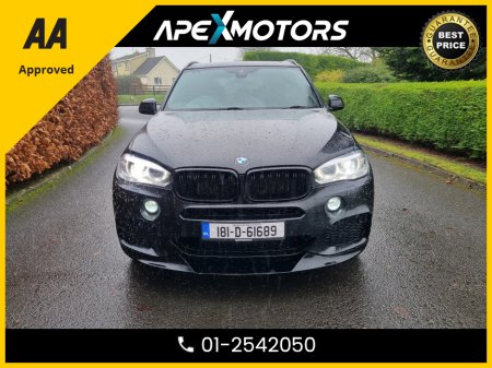 2018 BMW X5 FINANCE ARRANGED * X-DRIVE 30D M SPORT AUTO * 4WD * 7-SEATER * NEW NCT DEC-27 * IMMACULATE * 8-STAMPS SERVICE HISTORY * AA APPROVED * 101 SAFETY CHECKLIST * AUTOMATIC * HEATED SEATS * COLOUR REVERSE €49,949