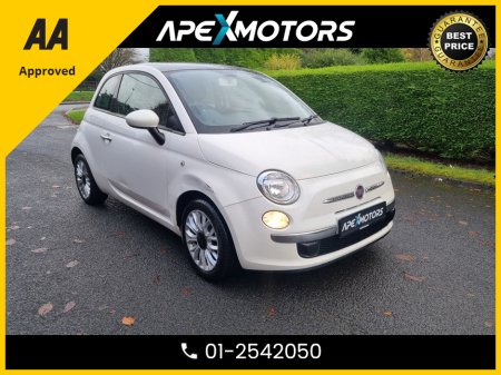 2014 Fiat 500 1.2 LOUNGE with  * PANOROMATIC SUNROOF * FINANCE ARRANGED * NEW NCT NOV-26 * LOW LOW MILES * IMMACULATE * 5-STAMPS SERVICE HISTORY * AA APPROVED * 101 SAFETY CHECKLIST * TOP-SPEC * 2-KEYS * LOW TAX