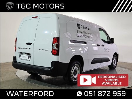 2025 Peugeot Partner PARTNER PROF PLUS 1.5 HDI 100BHP - Ex Vat Price, Long Wheel Base, 1,000KG - 5 Year Warranty, Low Rate Finance Available €21,947