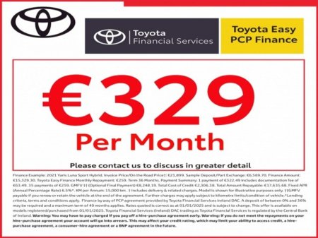 2025 Toyota Yaris - Save EUR 3,300 - Luna - 1.5 Hybrid - Automatic - EUR 180 Tax // Remote Central Locking // Front Electric Windows // Rear Electric Windows // Electric Mirrors // Apple Carplay €27,135