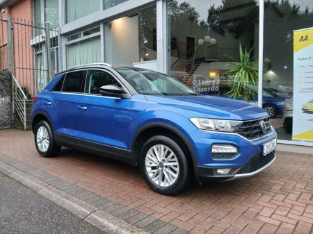 2021 Volkswagen T-Roc 1.0 TSI 110bhp Design, Ravenna Blue with Black Roof, Rear Camera.