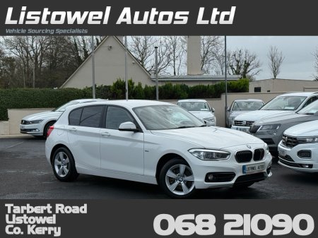 2016 BMW 1 Series SPORT 2.0 AUTO * REAR VIEW CAMERA, REVERSE SENSORS, ADAPTIVE CRUISE CONTROL, FOLDING MIRRORS, MULTIMEDIA DISPLAY, 2 KEYS, FACTORY FITTED PRIVACY GLASS, MULTIFUNCTION STEERING WHEEEL, 2 YEAR NCT * €15,950