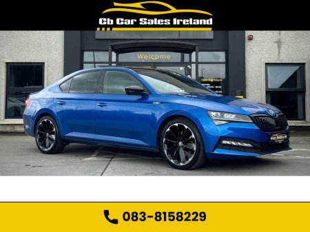 2022 Skoda Superb 2.0 TDI SportLine Plus Hatchback 5dr Diesel DSG 197 BHP MODEL! RACE BLUE METALLIC + GLASS SUNROOF €38,450