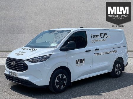 2025 Ford Transit Custom 320 PHEV SWB (V), Price Ex VAT, *Spare wheel, fixed towbar, Load area protection Kit,Seat Pack k4a* €37,394