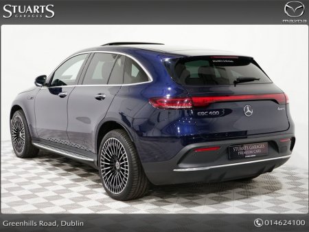 2023 Mercedes-Benz EQC *PREMIUM* EQC 400 AMG LINE: CAVANSITE BLUE METALLIC WITH BLACK LEATHER, SUNROOF, 21” DIAMOND CUT TURBINE ALLOYS, SIDE RUNNING BOARDS, KEYLESS ENTRY €45,945