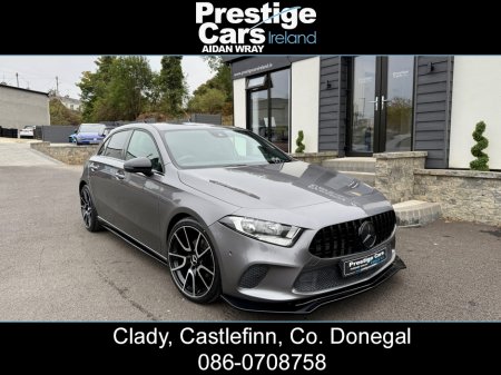 2019 Mercedes-Benz A Class A180 DIESEL SE EXECUTIVE AUTO 5DR HATCHBACK 115 BHP,NIGHT EDITION STYLING,MOUNTAIN GREY,BODY KIT,HALF LEATHER,HEATED SEATS,PRIVACY GLASS,REVERSE CAMERA,PARK ASSIST,COMFORT PACK,ONE OWNER,FULL HISTORY €21,500