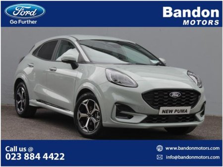 2025 Ford Puma ST-Line 1.0L EcoBoost Hybrid (mHEV) 125PS 6-SPD *NEW PUMA - NEW COLOUR* Looks SAVAGE in Cactus Grey. Visit our showrooms to see for yourself.