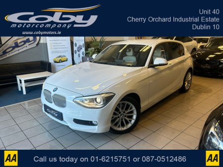 2014 BMW 1 Series 1.6 5DR AUTO. Sat Nav, Pristine Car with only 84km, 2 Keys, New NCT done before collection. Full Leather, Alloy Wheels, Dual Climate Control, Heated Seats, Reverse Camera, Bluetooth, MFSW and more. €11,950