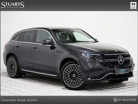 2023 Mercedes-Benz EQC EQC 400 AMG LINE: SELENITE GREY METALLIC WITH BLACK LEATHER, SUNROOF, 21” DIAMOND CUT TURBINE ALLOYS, SIDE RUNNING BOARDS, KEYLESS ENTRY €44,945