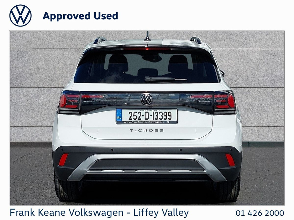 2025 Volkswagen T-Cross EDITION 75 1.0TSI 95BHP *PURE WHITE* *DELIVERY KMS* *252D REG* *BIG SAVINGS VS NEW CAR* *WHILE STOCKS LAST* *PCP 3 YRS FROM €276PM* €29,995