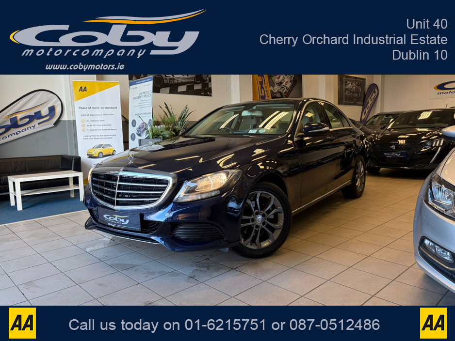 2015 Mercedes-Benz C Class 180 BLUETEC EXCLUSIVE AUTO 4DR. New NCT before collection, Tax, Full Leather, Reverse Camera, Dual Climate Control, MFSW, 2 Keys, Cruise Control, Full Electrics, BT, CD Player, Hands Free, and more. €15,950
