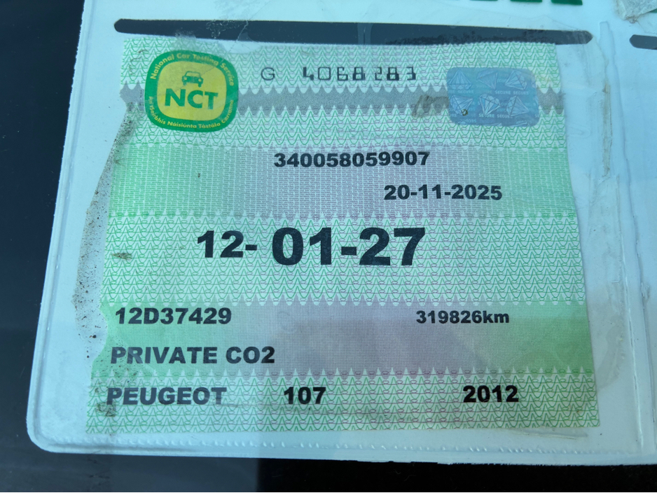 2012 Peugeot 107 ACTIVE 1.0 4DR €2,900