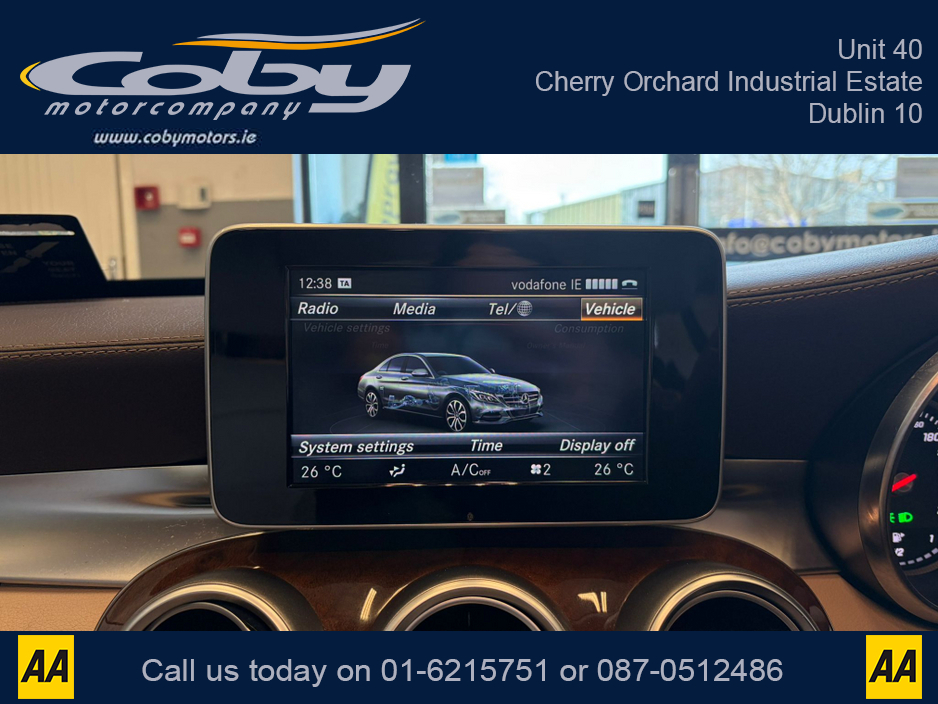 2015 Mercedes-Benz C Class 180 BLUETEC EXCLUSIVE AUTO 4DR. New NCT before collection, Tax, Full Leather, Reverse Camera, Dual Climate Control, MFSW, 2 Keys, Cruise Control, Full Electrics, BT, CD Player, Hands Free, and more. €15,950