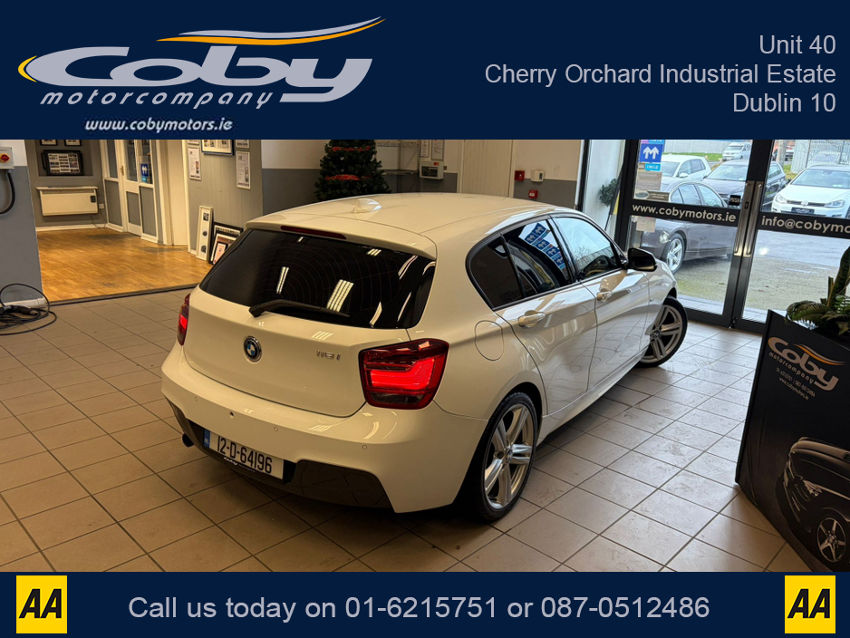 2012 BMW 1 Series 1.6 5DR AUTO M-Sport . NCT Cruise Control, Dual Climate Control, Alloy Wheels, Revers Camera, Bluetooth, Folding Rear Seats, CD Player & more. €9,950