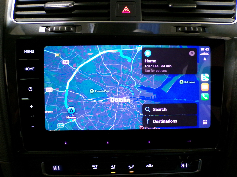 2018 Volkswagen Golf *2018*14,000 MILES*AUTO*VW GOLF MARK 7.5*COLOUR CAMERA*SAT-NAV*APPLE-CARPLAY*ANDROID AUTO*UP-GRADED VW ALLOYS*XL MEDIA*FLAT-BOTTOM SPORT STEERING WHEEL WITH ADAPTIVE CRUISE CONTROL**RADAR ASSIST €18,900