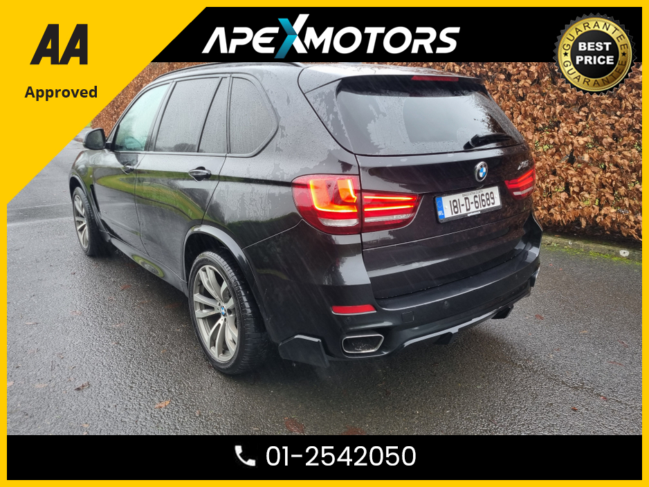 2018 BMW X5 FINANCE ARRANGED * X-DRIVE 30D M SPORT AUTO * 4WD * 7-SEATER * NEW NCT DEC-27 * IMMACULATE * 8-STAMPS SERVICE HISTORY * AA APPROVED * 101 SAFETY CHECKLIST * AUTOMATIC * HEATED SEATS * COLOUR REVERSE €49,949