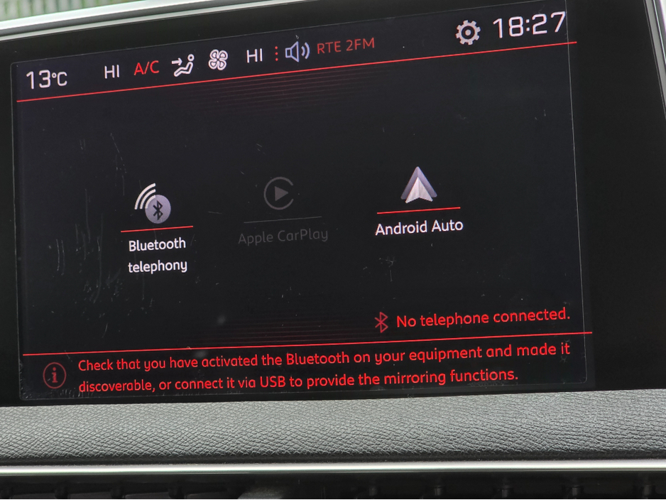 2018 Peugeot 5008 ( 182 REG ) GT LINE 7 SEATER  - DIGITAL DASH - CAMERA - ALLOYS -   CARPLAY ANDROID AUTO EU RADIO  PEARL WHITE €26,500