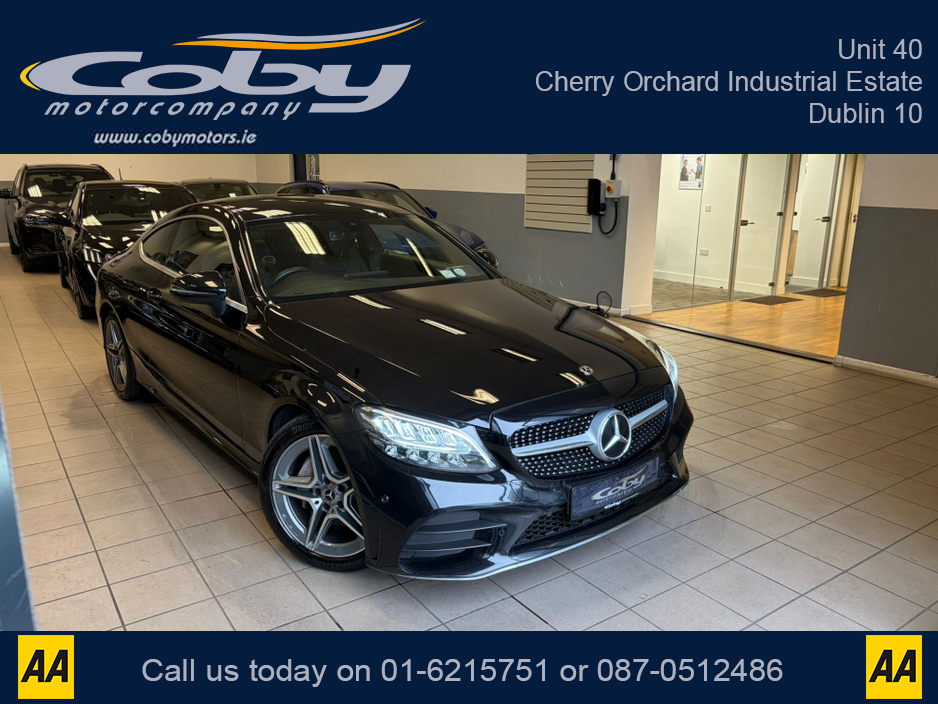 2021 Mercedes-Benz C Class C220D AMG LINE EDITION 2DR AUTO. NCT & Tax, 1/2 Leather, Sat Nav, Dual Climate Control, Heated Seats, Cruise Control, Revers Cam, Parking Sensors, Paddle Shift, BT & more. €35,950