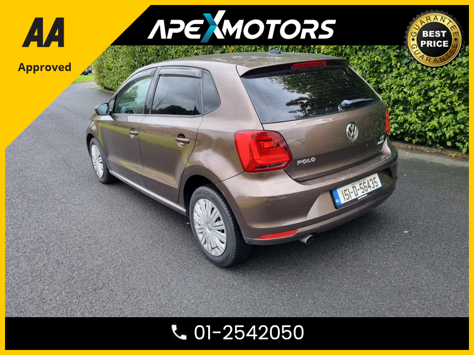 2015 Volkswagen Polo FINANCE ARRANGED * TOP-SPEC  * HIGHLINE * AUTOMATIC * NCT AUG-26 * LOW TAX * STAMPED SERVICE HISTORY * AA APPROVED * 101 SAFETY CHECKLIST * IMMACULATE ( AS NEW ) * COLOUR REVERSE CAMERA €9,949