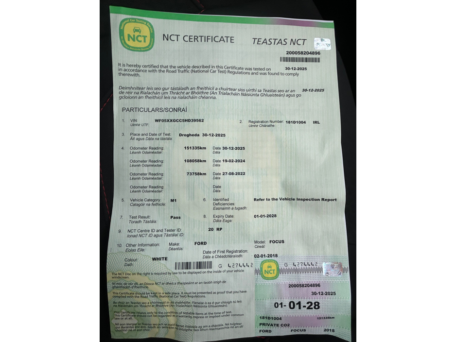 2018 Ford Focus ST-LINE 1.5 TD 120PS 6SPEED 4DR €14,995