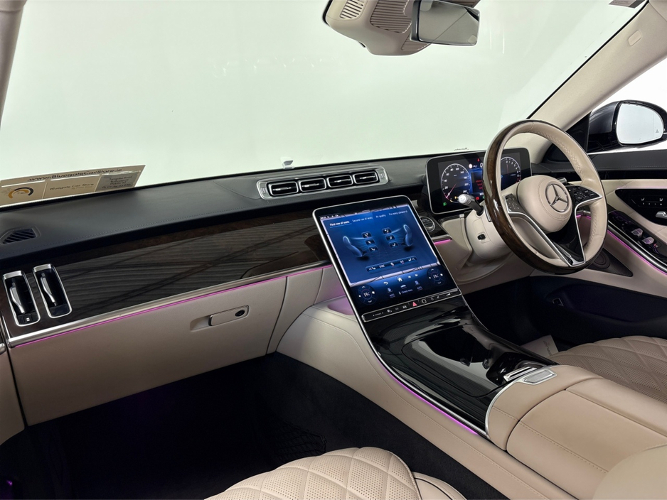 2022 Mercedes-Benz S Class 580 E LWB AMG LINE**BURMESTER SOUND SYSTEM**FRONT ELECTRIC HEATED SEATS**REAR HEATED SEATS**CREAM LEATHER INTERIOR**AMBIENT LIGHTING**20" ALLOYS**REVERSE CAMERA**ELECTRIC TAILGATE**WIRELESS CHARGING** €84,995