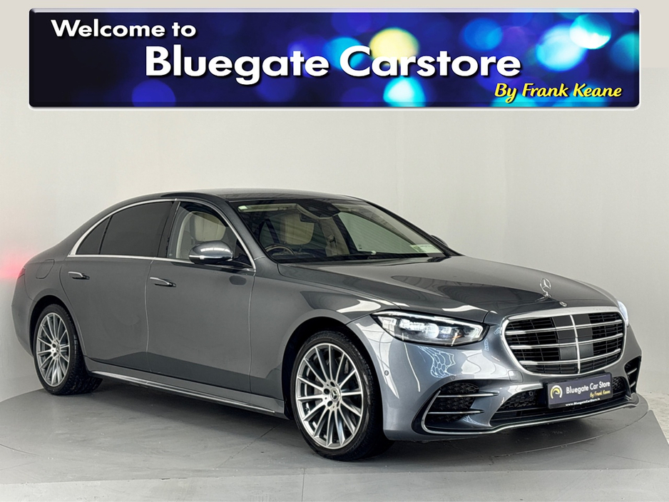 2022 Mercedes-Benz S Class 580 E LWB AMG LINE**BURMESTER SOUND SYSTEM**FRONT ELECTRIC HEATED SEATS**REAR HEATED SEATS**CREAM LEATHER INTERIOR**AMBIENT LIGHTING**20" ALLOYS**REVERSE CAMERA**ELECTRIC TAILGATE**WIRELESS CHARGING** €84,995