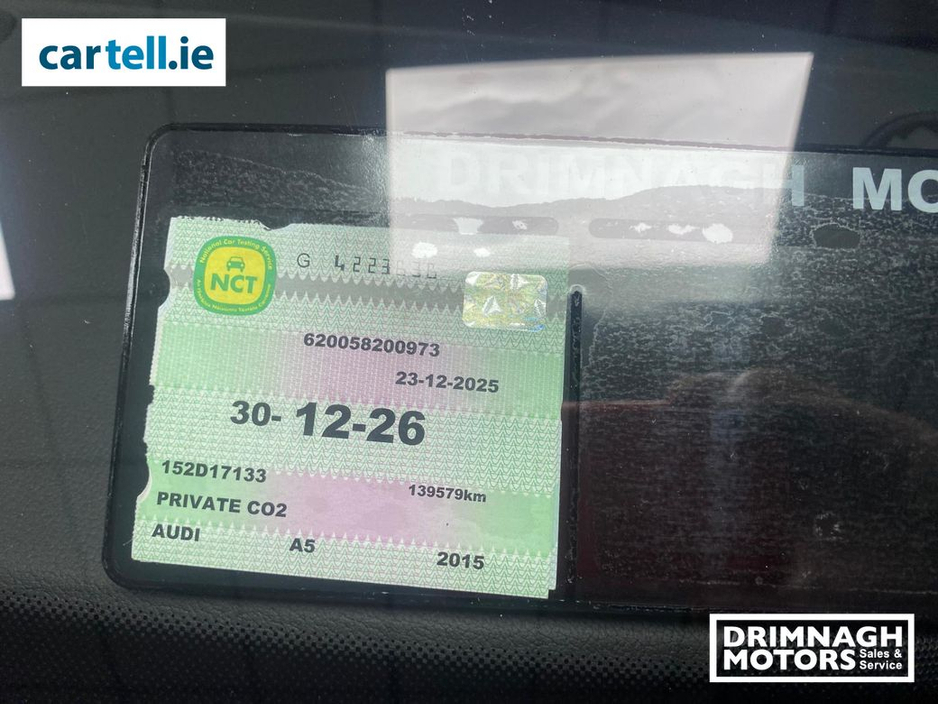 2015 Audi A5 2.0tdi 190 S Line 2DR black edition €15,950
