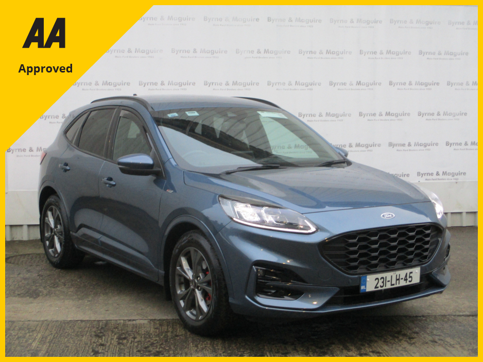 2023 Ford Kuga ST-LINE X 5DR 1.5 TD 120 S6. S6.2 M6, TOP OF THE RANGE WITH WINTER PACK, ONE CAREFUL OWNER AND FULL FORD SERVICE HISTORY !!12 MONTHS WARRANTY AND 12 MONTHS AA COVER. €37,950