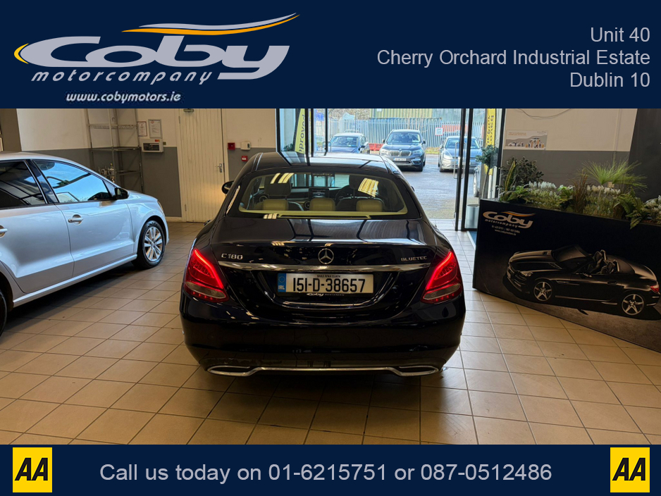 2015 Mercedes-Benz C Class 180 BLUETEC EXCLUSIVE AUTO 4DR. New NCT before collection, Tax, Full Leather, Reverse Camera, Dual Climate Control, MFSW, 2 Keys, Cruise Control, Full Electrics, BT, CD Player, Hands Free, and more. €15,950