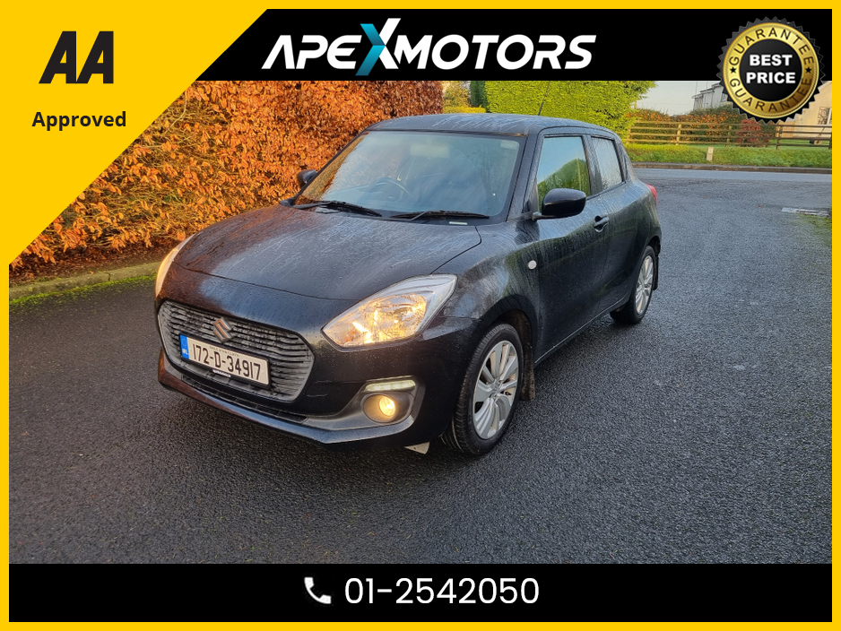 2017 Suzuki Swift FINANCE ARRANGED * TOP-SPEC SZ T 111PS * NEW MODEL * PETROL 5DR * NEW NCT DEC-27 * 2-KEYS * 9-STAMPS SERVICE HISTORY * IMMACULATE * AA APPROVED * 101 SAFETY CHECKLIST* COLOUR REVERSE CAMERA 01-2542050 €8,749