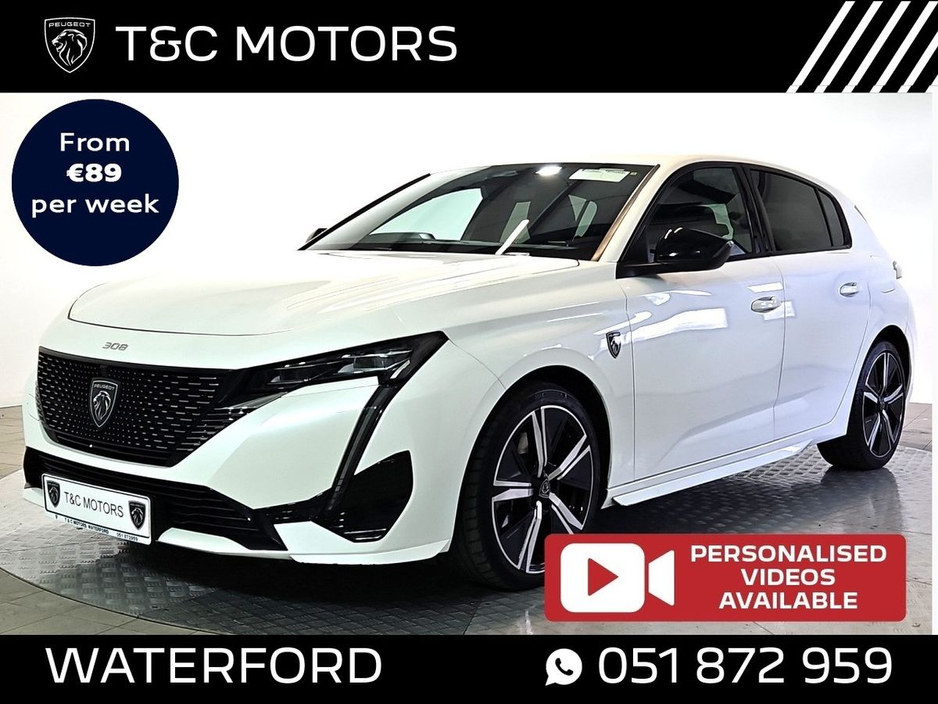 2023 Peugeot 308 308 GT HYBRID 180bhp PHEV Automatic, Peugeot Drive Assist, Bluetooth, Wireless Apple Carplay & Android Auto €30,995