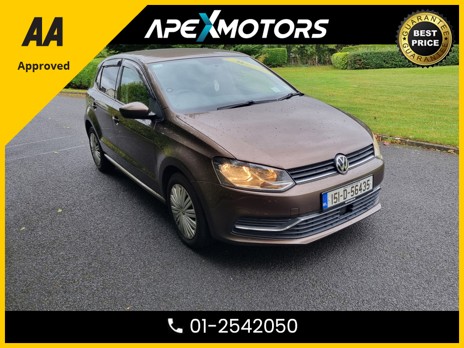 2015 Volkswagen Polo FINANCE ARRANGED * TOP-SPEC  * HIGHLINE * AUTOMATIC * NCT AUG-26 * LOW TAX * STAMPED SERVICE HISTORY * AA APPROVED * 101 SAFETY CHECKLIST * IMMACULATE ( AS NEW ) * COLOUR REVERSE CAMERA €9,949
