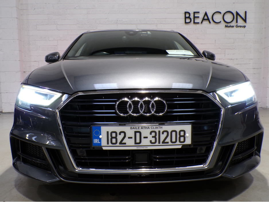 2018 Audi A3 Sportback S-LINE SPORTBACK*FACELIFT MODLE*AUTO*HEATED LEATHER ELECTRIC S-LINE SEATS*PARKING SENSORS WITH COLOUR CAMERA*ADAPTIVE CRUISE CONTROL*PADDLE SHIFT*FULL SAFETY PACK* €21,900