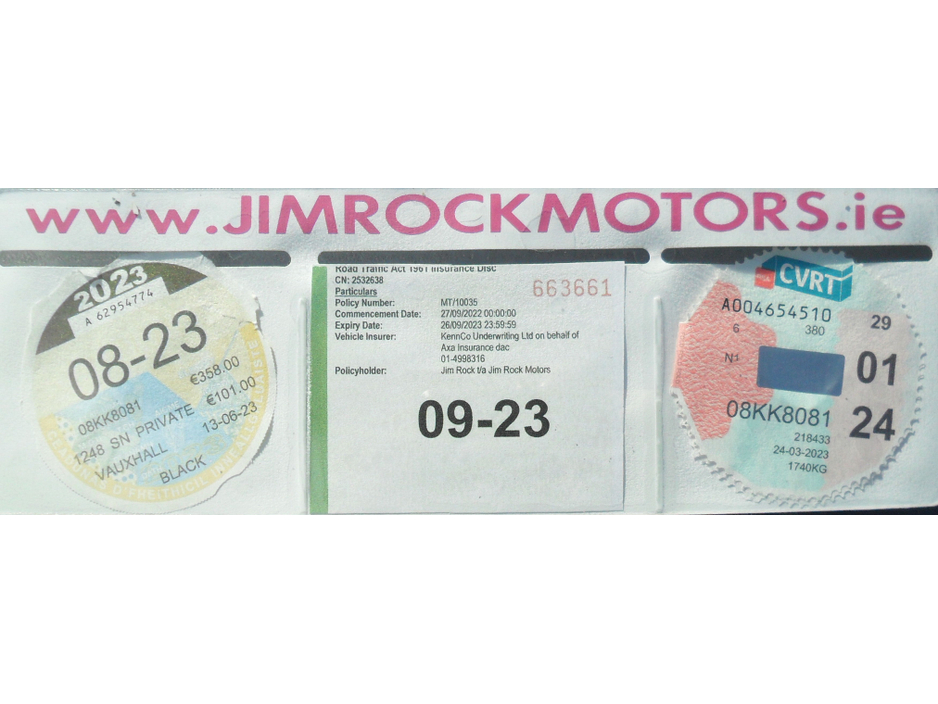 2008 Opel Corsa SPORTIVE 1.3 CDTi 3DR....DOE 01/24.....TAXED 09/23 €2,495