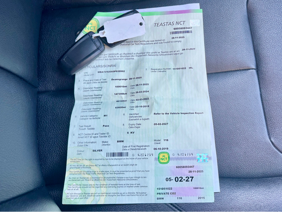 2015 BMW 1 Series D EFFICIENCY DYNAMICS PLUS 5DR €9,950