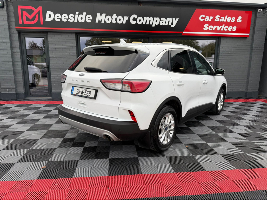 2021 Ford Kuga TITANIUM 5DR 1.5 TD 120 S6.2 M6 F, €85 p/w & €6,950 Trade in / Deposit , Titanium Spec , Front & Rear Sensors , Privacy Glass , Sat - Nav  , Apple Car Play & Android Auto , NCT , Warranty , Service €23,950