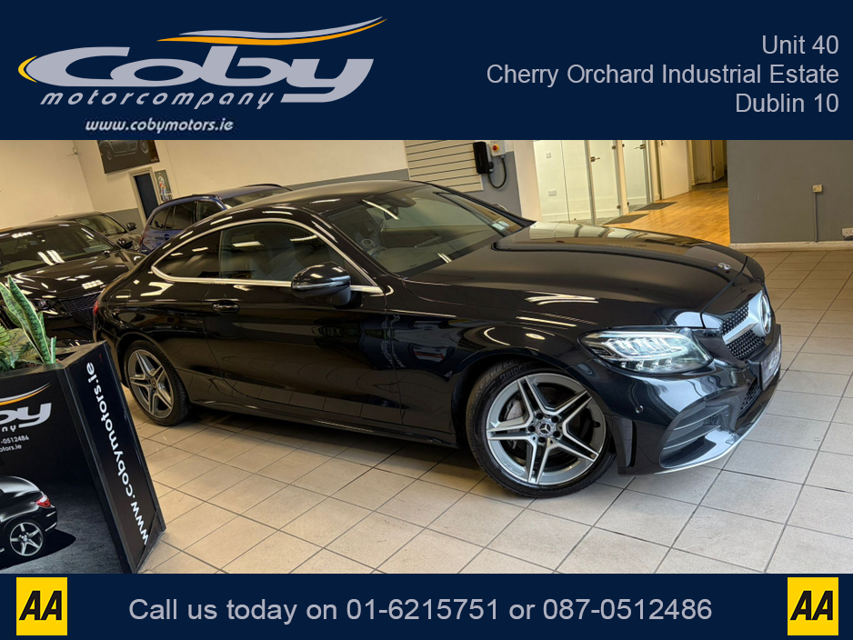2021 Mercedes-Benz C Class C220D AMG LINE EDITION 2DR AUTO. NCT & Tax, 1/2 Leather, Sat Nav, Dual Climate Control, Heated Seats, Cruise Control, Revers Cam, Parking Sensors, Paddle Shift, BT & more. €35,950