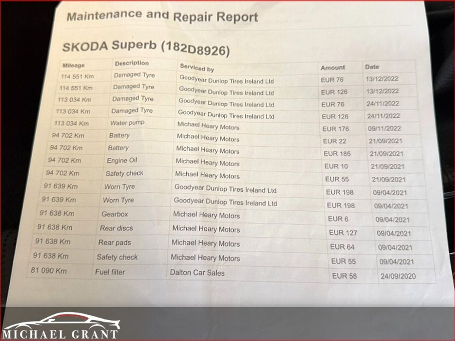 2018 Skoda Superb 1.6 TDI 120BHP STYLE ESTATE / IRISH CAR / FULL HISTORY €18,950