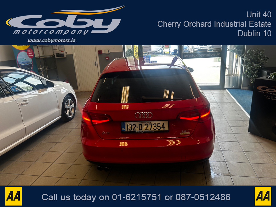 2013 Audi A3 1.4 SPORT AUTO 5dr. NEW MODEL Stunning Car with Panoramic Sunroof, New NCT done before collection, Alloy Wheels, Dual Climate Control, Reverse Camera, Sat Nav, Bluetooth, MFSW, Full Electrics. €10,950