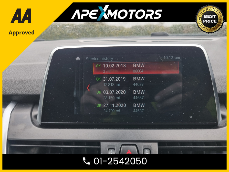 2018 BMW 2 Series Gran Tourer FINANCE ARRANGED * X-DRIVE SPORT  * AUTO GRAN TOURER * AWD (4X4) * 7-SEATER AUTO * NEW NCT OCT-27 * IMMACULATE * 9-STAMPS SERVICE HISTORY * AA APPROVED * 101 SAFETY CHECKLIST * AUTOMATIC *HEATED SEATS €20,949